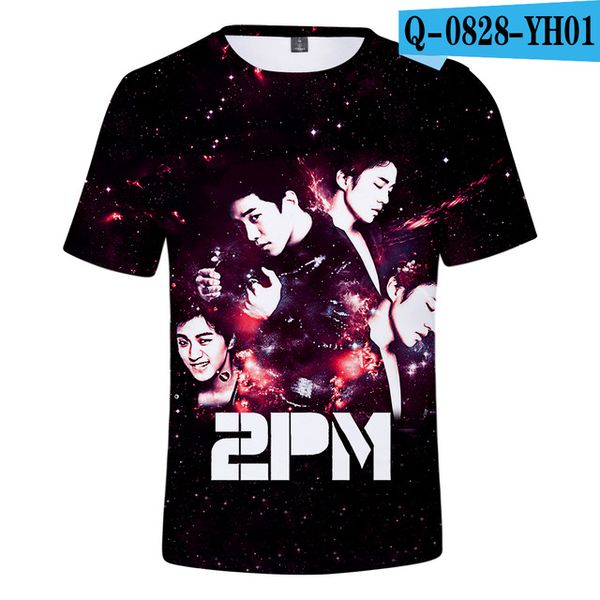 

kpop 2pm brand 3d print shirts horror oversized plus size men clothing