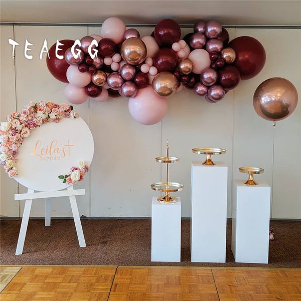

72pcs burgundy pink latex balloon arch kit for wedding engagement anniversary decoration balloons valentine's day deco backdrop 1027