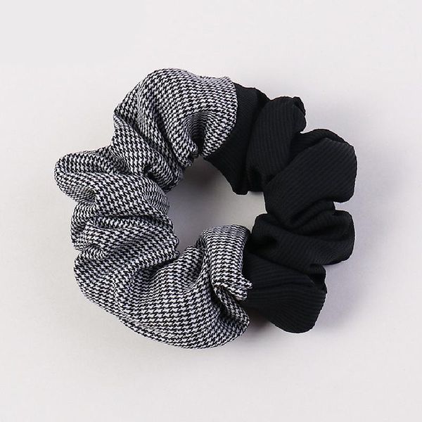 

simple elastic hair bands plaid splicing scrunchies summer spring cute headband for women girl ponytail holder hair accessories q sqcoap