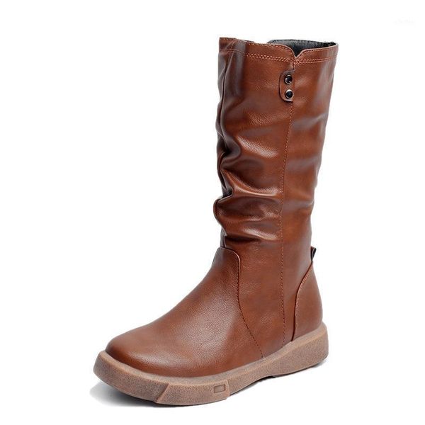 

2020 winter new pattern woman boots restore ancient ways all-match bottom waterproof taichung with bottom boots woman1, Black