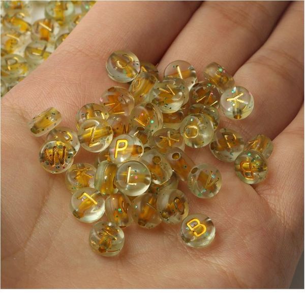 

4x7mm starry sky letter acrylic beads round flat alphabet loose spacer beads for jewelry making handmade diy bracelet jllqqp