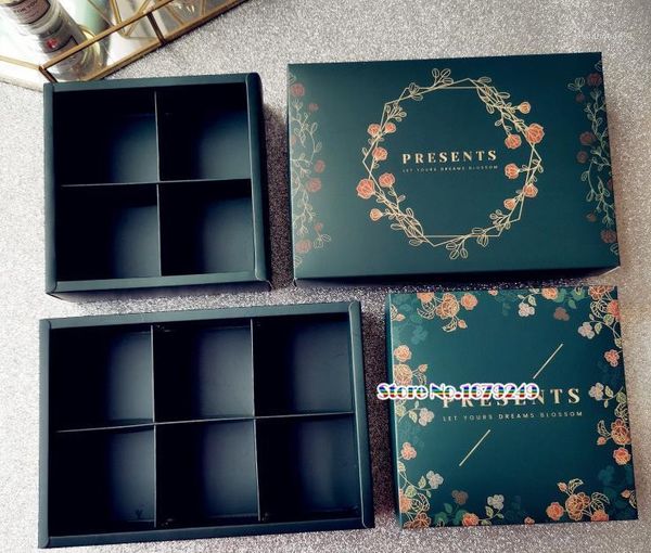 

black colour flower design paper cake box chocolate party cookies box gift 50pcs/lot