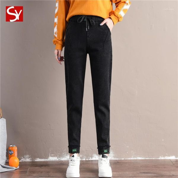 

jeans for women loose spring and autumn 2020 new look thin and versatile high waist straight tube harlan dad pants1, Blue