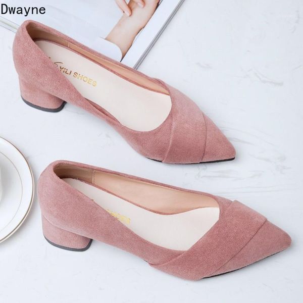 

2021 new women's shoes korean fashion black work shoes casual 7 cm high heels1