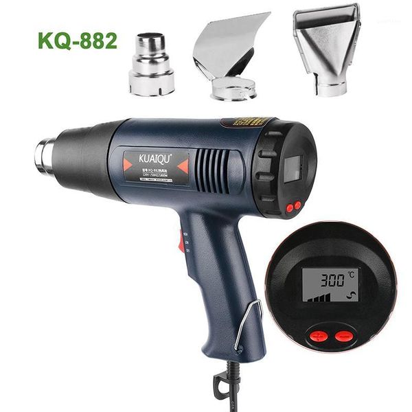 

digital display electric air gun temperature-controlled building hair dryer heat gun soldering tools adjustable + 3nozzle1