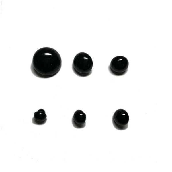 

new 100 pcs black resin buttons round mushroom domed sewing shank black diy animal eyes toy diy decorative buttons bbyhau, Blike;white