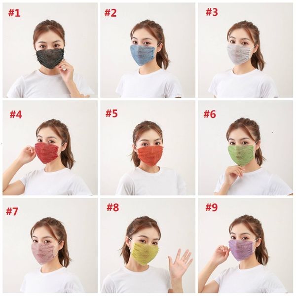 

proof washable fashion diamond sequin reusable dust bar party design face mask t3i5883