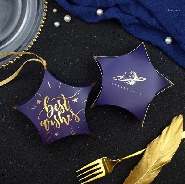 

star boxes party favor boxes candy ins starry blue starry sky paper1