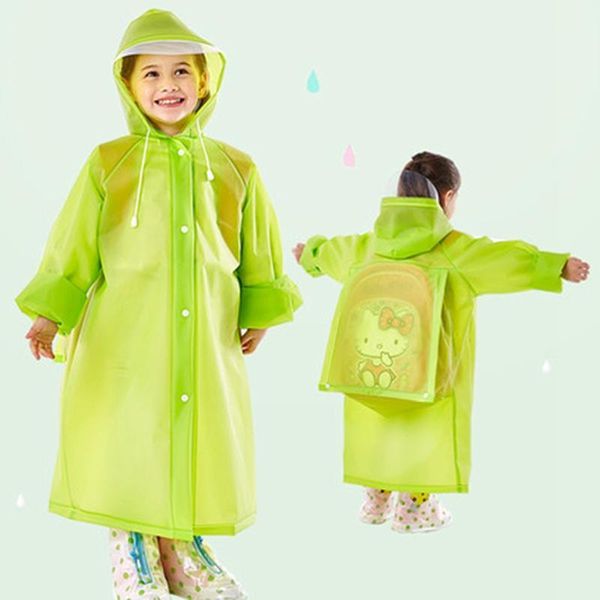 Borsa da scuola di moda Impermeabile con cappuccio Impermeabili EVA Poncho per bambini Abbigliamento antipioggia per bambini Cappotto antipioggia da viaggio Impermeabile Abbigliamento antipioggia 5 colori WDH0737