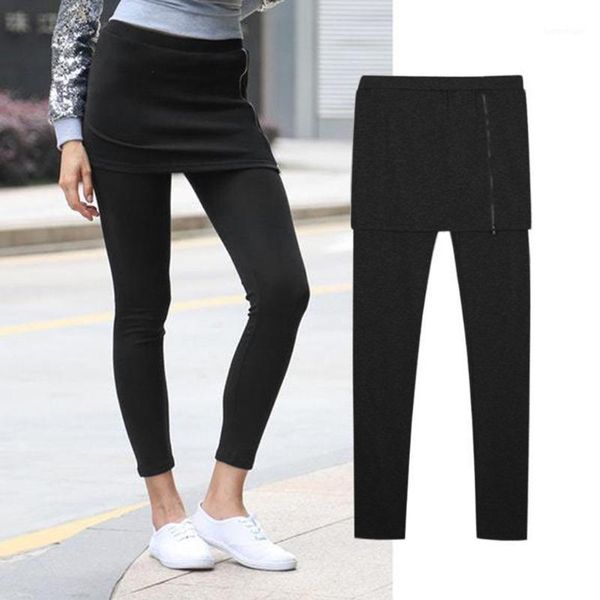 

women's leggings women casual wild slim fit skirt two piece one fitness female trousers pants for women1, Black