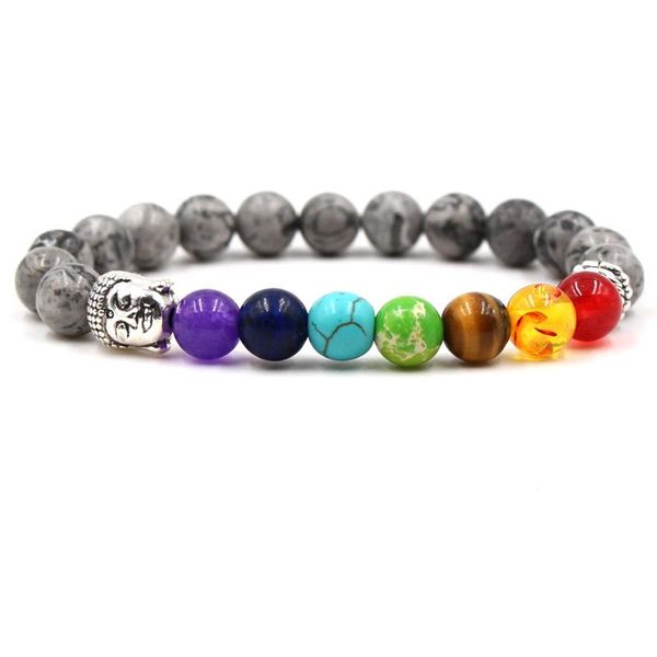 

birthday mens rainbow stone natural head buddha white beaded bracelet buddhist fashion handmade 2019 gift jewelry yoga bbyfet bdehome, Black