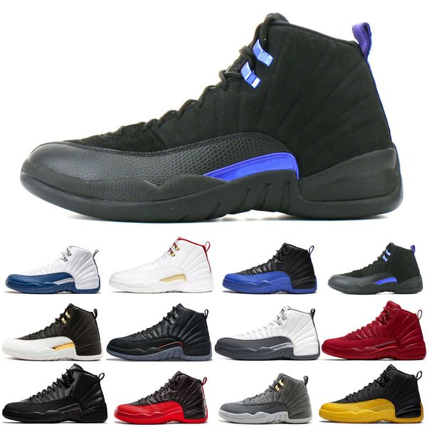 

2022 man basketball shoes 12 12s purple blue stone cny dark concord grey fiba flu french royal gamma gym red o-black reverse taxi the master, White;red