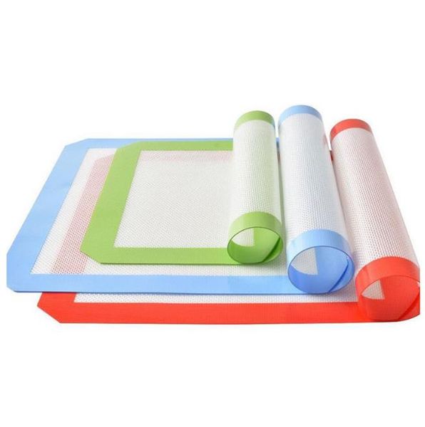 Tapis de cire en silicone (16,5 x 11,6 pouces) Tapis de cuisson antiadhésif Ustensiles de cuisson Table d'enfant Dab Tapis pour cire à l'huile Cuire au four à herbes sèches Bongs à eau en verre Rigs