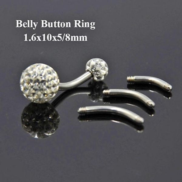 

1pc surgical steel labret lip stud ear cartilage tragus tongue barbell ring nipple ring with epoxy cz crystal ferido ball q sqckne, Silver