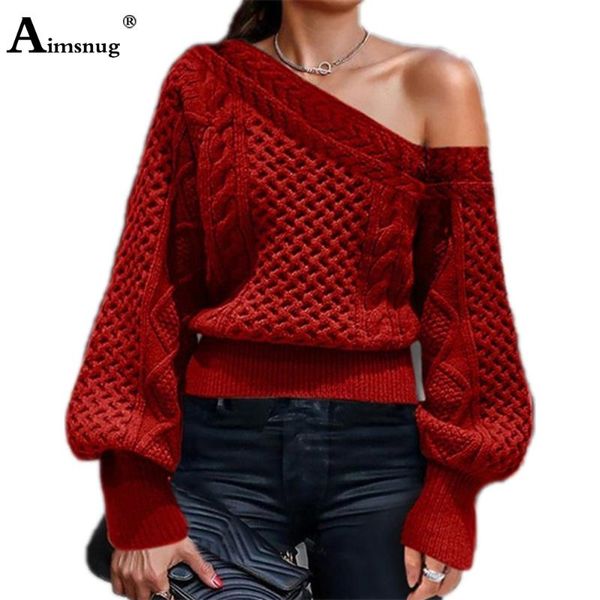 

плюс размер 3xl женская экипаж шеи свитер верхний осенний фонарик рукав красный вскользь вязание свитер пуловеры тянут femme jersey mujer, White;black