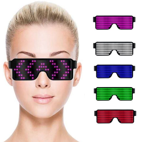 

11 modes quick flash led neon party usb charge luminous glasses christmas concert light toys rave army bomb cotillon