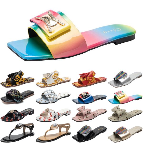 

ale luxury women slides slippers womens fashion sandals black slide slipper flat flip flops size 37-42