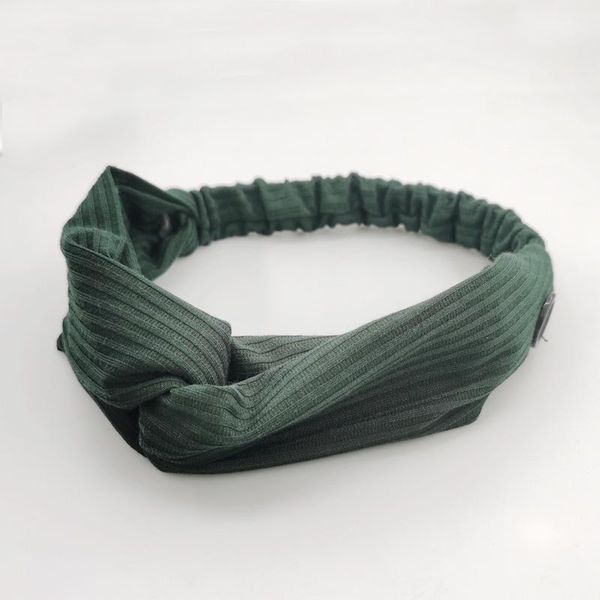 

women button hair band mask holder elastic headband female cross knot hair ribbon head wrap bandana pure color hair accessories q bbydnv