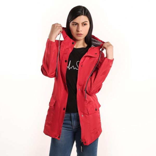 

running jackets solid color long sleeve women coat women's quick dry hiking jacket waterproof sun uv protection coats sports shoes, Black;red