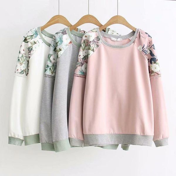 

f21 autumn casual sweatshirts 4xl plus size women clothing fashion loose long sleeve hoody atm71111, Black