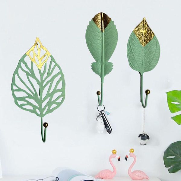 

wall-mounted golden hook key rack wall storage house shape key rack coat hook home decoration coat1