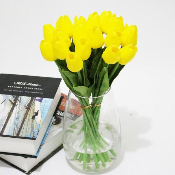 

decorative flowers & wreaths 10pcs simulation artificial flower pu mini tulip decoration fake home office wedding holiday decorations
