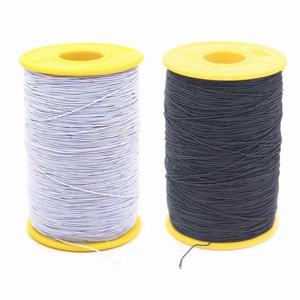 

400m/roll 0.5mm stretchy elastic rope cord for jewelry making beading macrame string bracelet wire diy1, Black;white