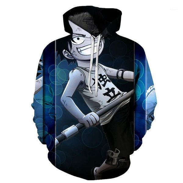 

a hoodie -japanese anime hoodie -pirate king luffy sweatshirt autumn /winter 3d printed jumper youth asian size s -6xl1, Black