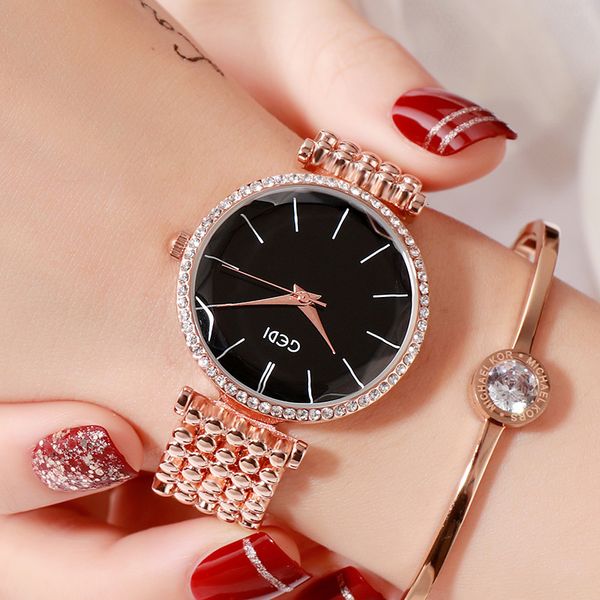 

new arrivals new fashion womens designers alloy watch fashion casual fashion elegant watch waterproof tuhao gold womens watch ing, Slivery;brown