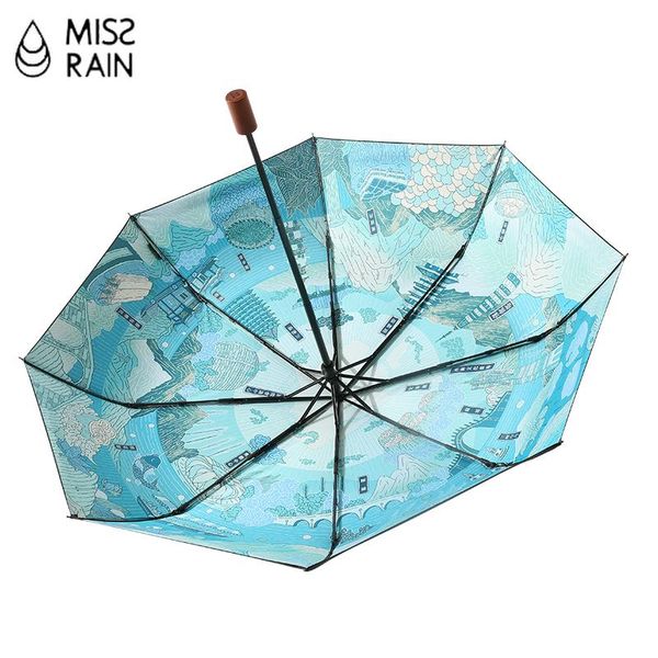 

missrain зонт зонт женщины зонтик портативный ветрозащитный черный покрытие мужчины креативный японский зонтик свет деревянные ручки sqcxnd