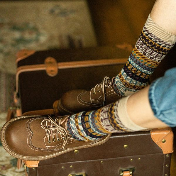 

20 autumn winter socks medium men's and american combed cotton boneless double needle double way couple's medium tube amakaji wome, Black