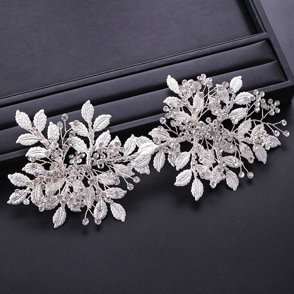 

mingli tengda люкс диапазон волос листьев rhinestone свадебные аксессуары невесты ободки женщин головной убор ювелирных изделий tiara оголов, Golden;silver