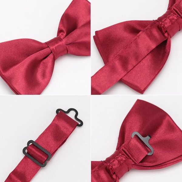 

new bow tie men candy colors fashion wedding party necktie boys solid bowtie male dress shirt gift dress shirt acc qylpqz, Black;gray