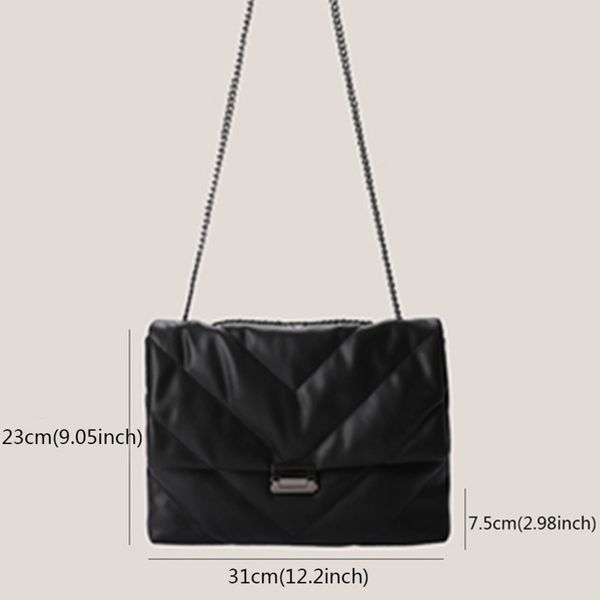 

new solid color pu leather crossbody bags 2020 summer chain crossbody bag designer lady shoulder messenger bag purse bolso mujer c0125