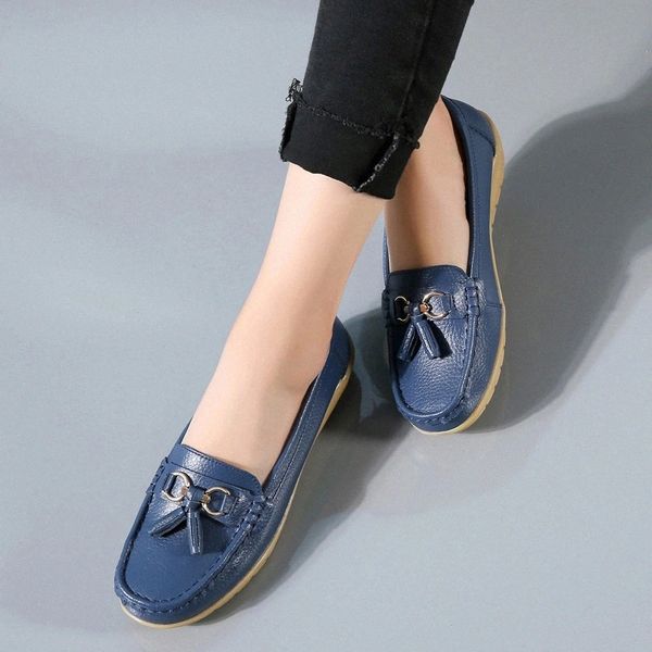 

2020 woman flat female moccasins tassel loafers ladies wedges women solid comfort mom shoes women's footwear plus size 44 #ru5h