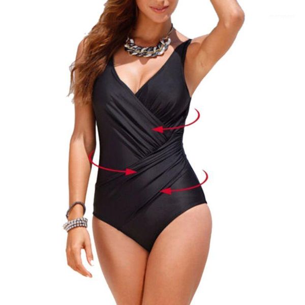

women's swimwear plus size women's vintage monokini one piece retro bathing beach suit pxpf1, White;black