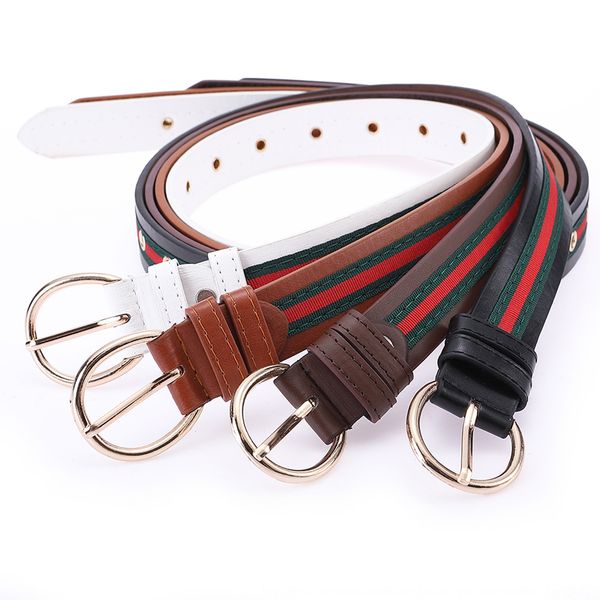 

женский женский круглый утинарий модные украшения студент ремень j6ii3, Black;brown