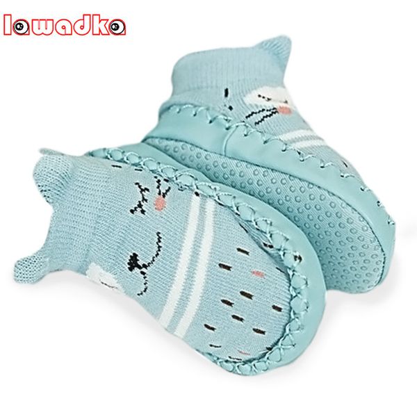 

lawadka infant baby socks with rubber soles floor winter baby socks boy girls anti slip leather children floor socks shoes y201009, Pink;yellow