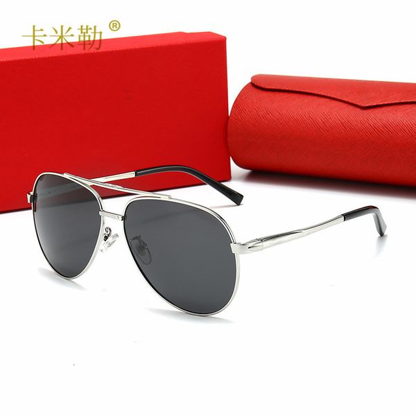 

2020 new men's polarizing sunglasses british fashion avant garde uv protection glasses 2106 kml-designer, White;black
