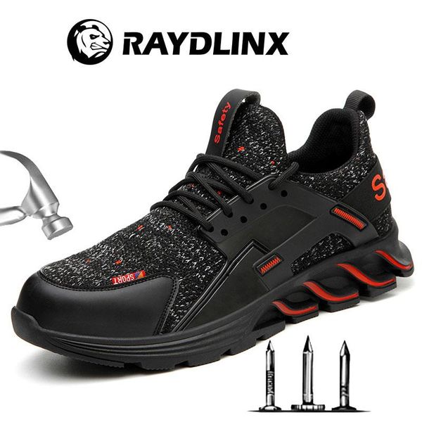 

labor protection shoes men's anti smashing and anti piercing work shoes lightweight breathable odor safety, Black