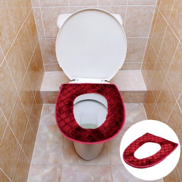 

universal toilet seat cover warm soft zipper toilet seat pads1