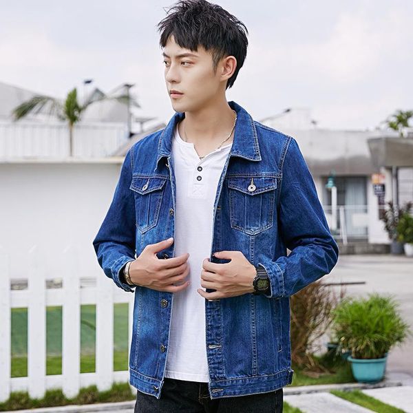 

men's outwear cowboy jackets clothing 2020 spring autumn large size jacket coat male button smart casual blue denim jacket m-8xl1, Black;brown