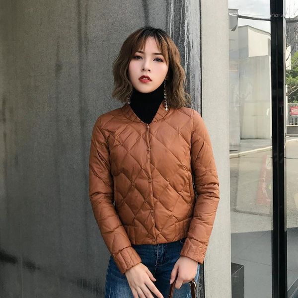 

winter coat women 90% white duck down jacket woman korean fashion short slim puffer female jacket 2020 s1619 yy11891, Black