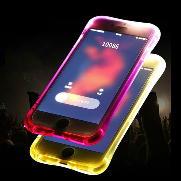 

светодиодные вспышки чехол для iphone x xs xr xs max случаи transparent luminous задняя крышка для iphone 5 5s 6 6s bbysfh bwkf