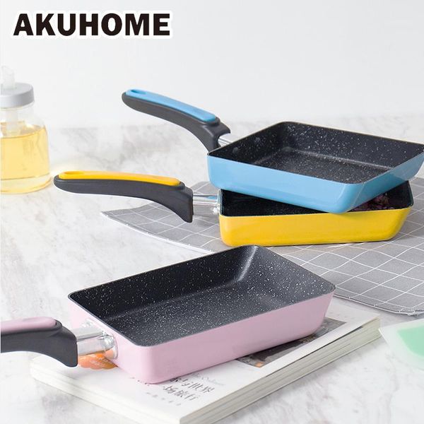 

pans stainless steel nonstick frying pan handel pancake omelette egg pots and rectangle cookware set deep gas induction1
