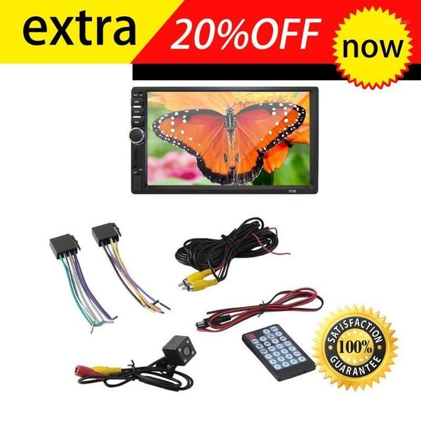 

7 inch double 7018b 2 din car fm stereo radio mp5 player touchscreen multimedia player 4 light camera1