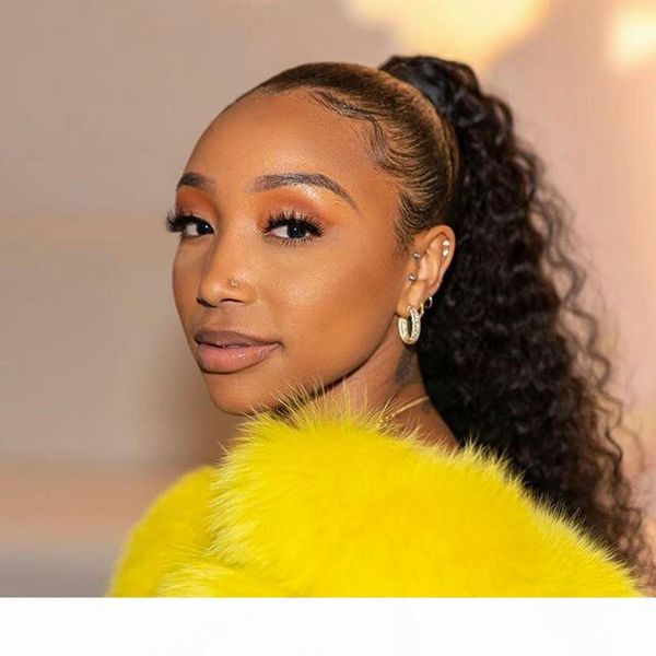 

natural black human hair ponytail for women 1 piece afro kinky curly ponytails clip in 100% human hair pony tail hair products 120g