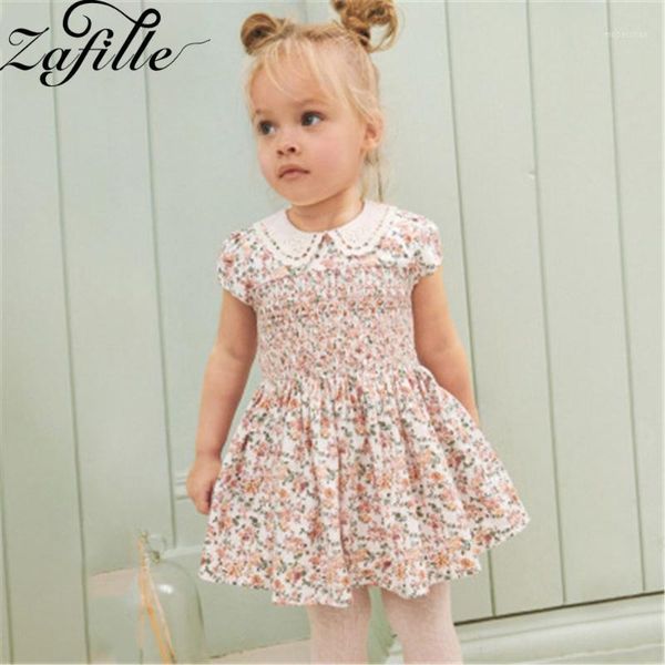 

zafille baby girl a-line dress floral printed 2020 summer dress kids clothes baby girl clothes short girls toddler dresses1, Red;yellow