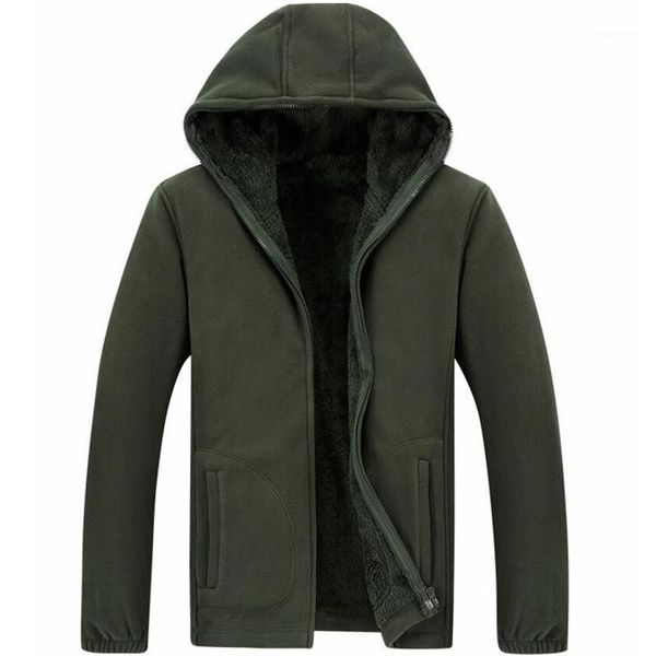 

fleece jacket men outwear softshell warm coat mens sportswear thick thermal polar tactical jackets hooded hoodie 8xl1, Black;brown