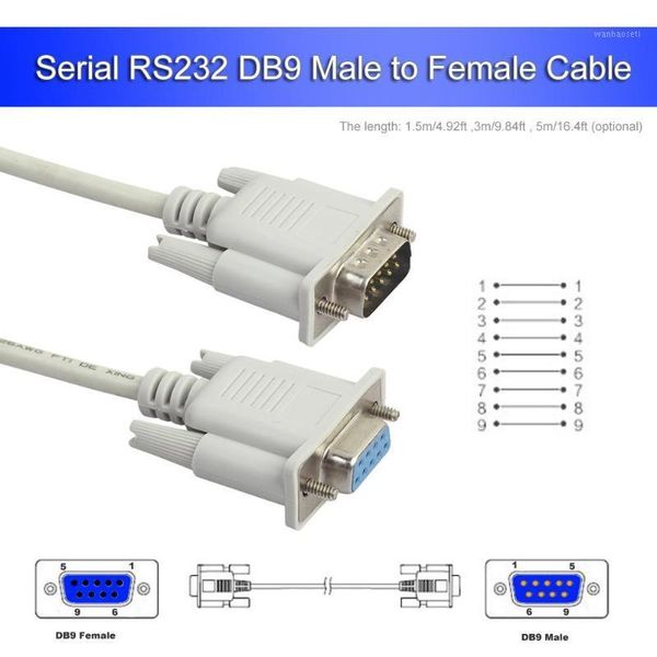 

1.5m 3m 5m serial rs232 9-pin male to female db9 9-pin pc converter extension transfer cable extending wire for computer1